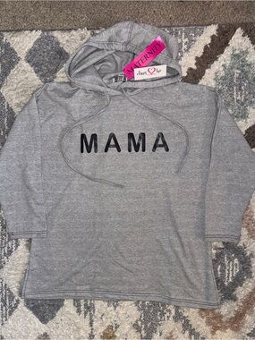 Times Two Maternity Hoodie with MAMA Print
